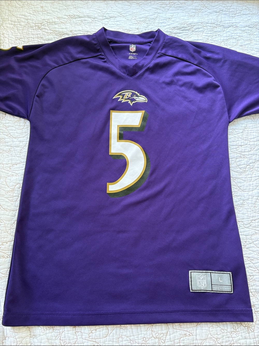 NFL Ravens jersey Flacco kids Large